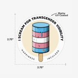 Scream for Transgender Visibility Sticker