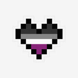 Asexual Pixel Heart Sticker