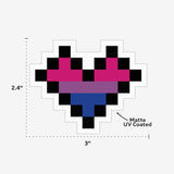 Bisexual Pixel Heart Sticker