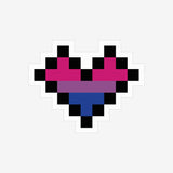 Bisexual Pixel Heart Sticker