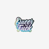 Queer as Fuck Script Enamel Pin