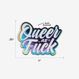 Queer as Fuck Script Enamel Pin