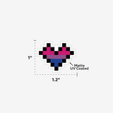 Bisexual Pixel Heart Sticker