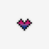 Bisexual Pixel Heart Sticker