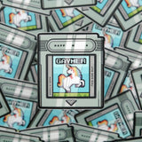 Group of Gaymer cartridge vinyl stickers, retro game design